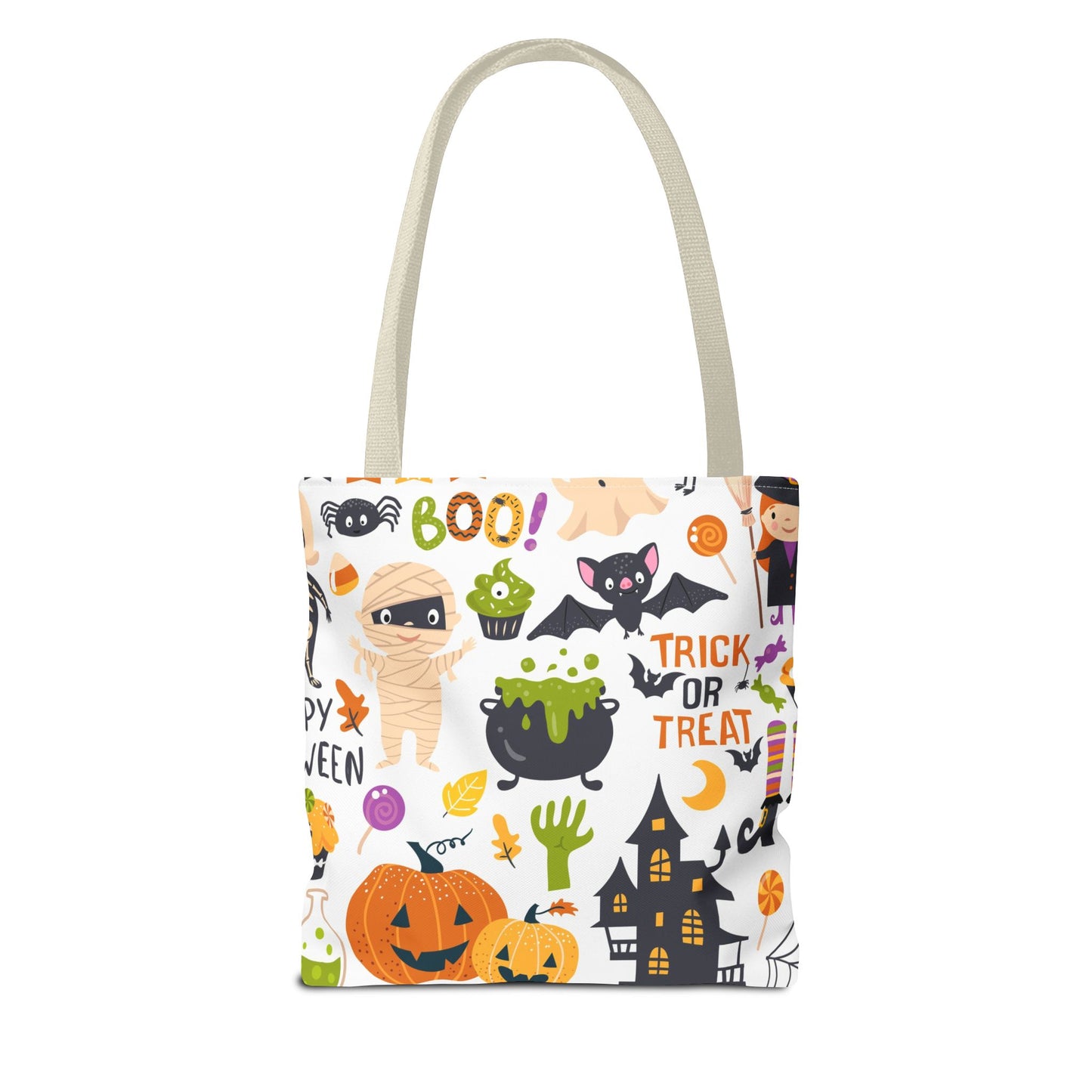 Halloween Tote Bag, Fun Trick or Treat Bag, Spooky Shopping Tote, Fall Festival Bag, Cute Pumpkin Design, Party Gift Accessory