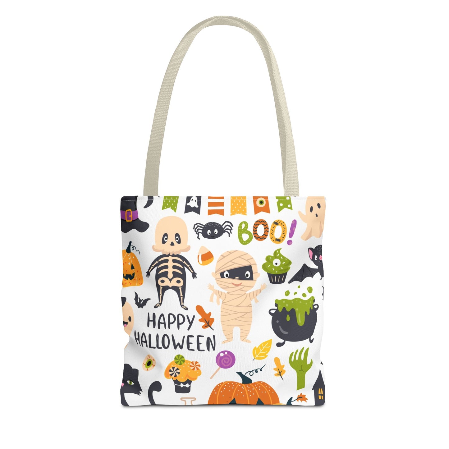 Halloween Tote Bag, Fun Trick or Treat Bag, Spooky Shopping Tote, Fall Festival Bag, Cute Pumpkin Design, Party Gift Accessory