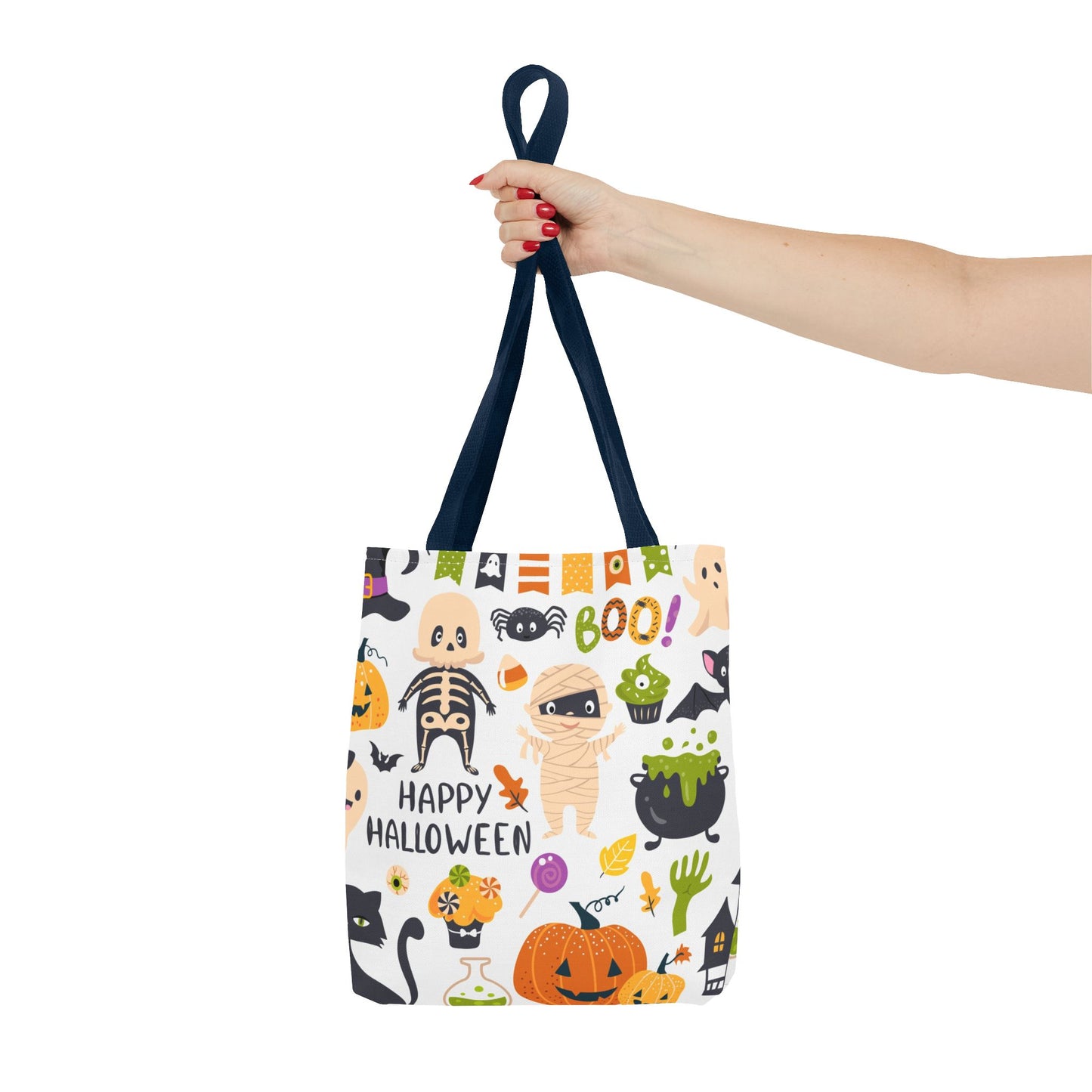 Halloween Tote Bag, Fun Trick or Treat Bag, Spooky Shopping Tote, Fall Festival Bag, Cute Pumpkin Design, Party Gift Accessory