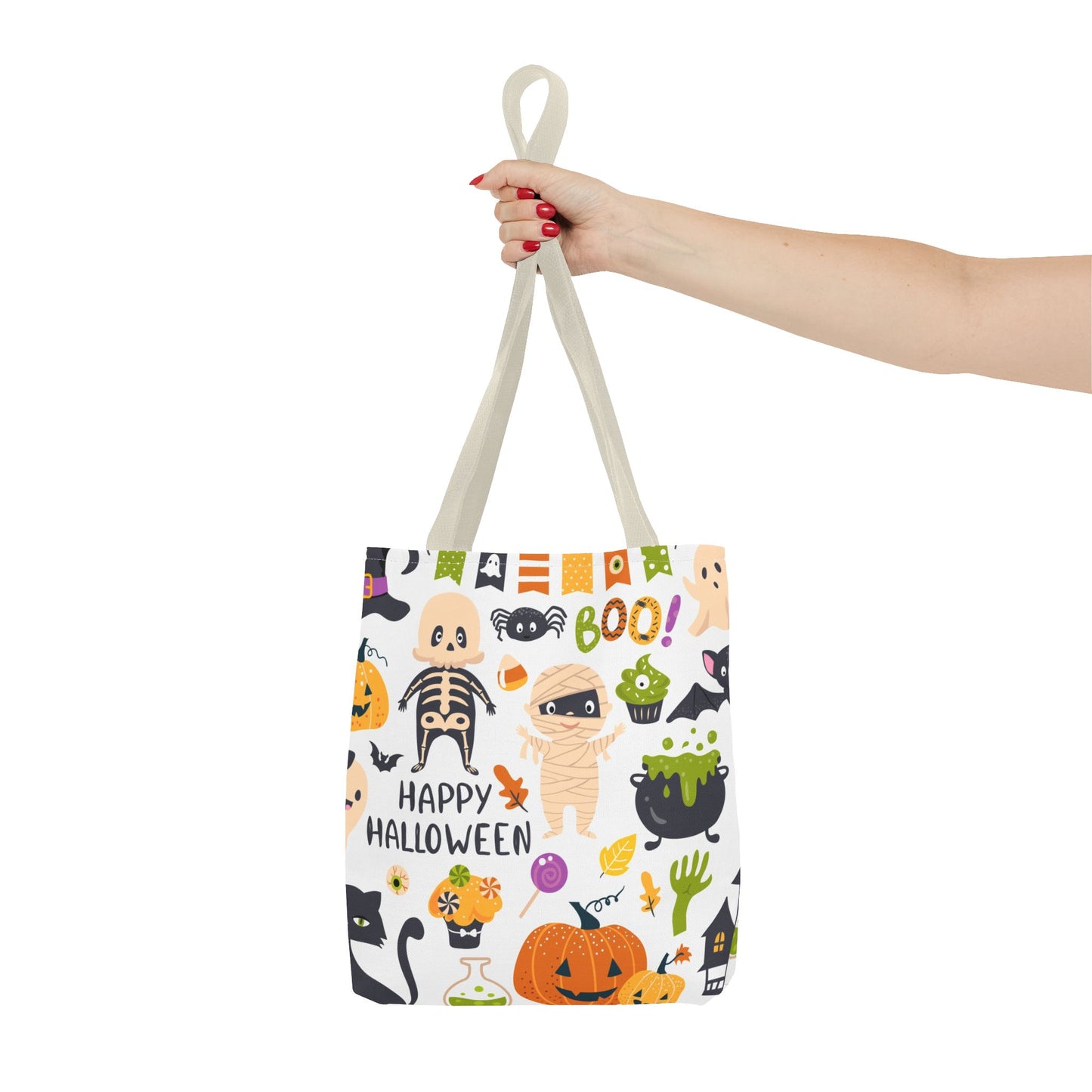 Halloween Tote Bag, Fun Trick or Treat Bag, Spooky Shopping Tote, Fall Festival Bag, Cute Pumpkin Design, Party Gift Accessory