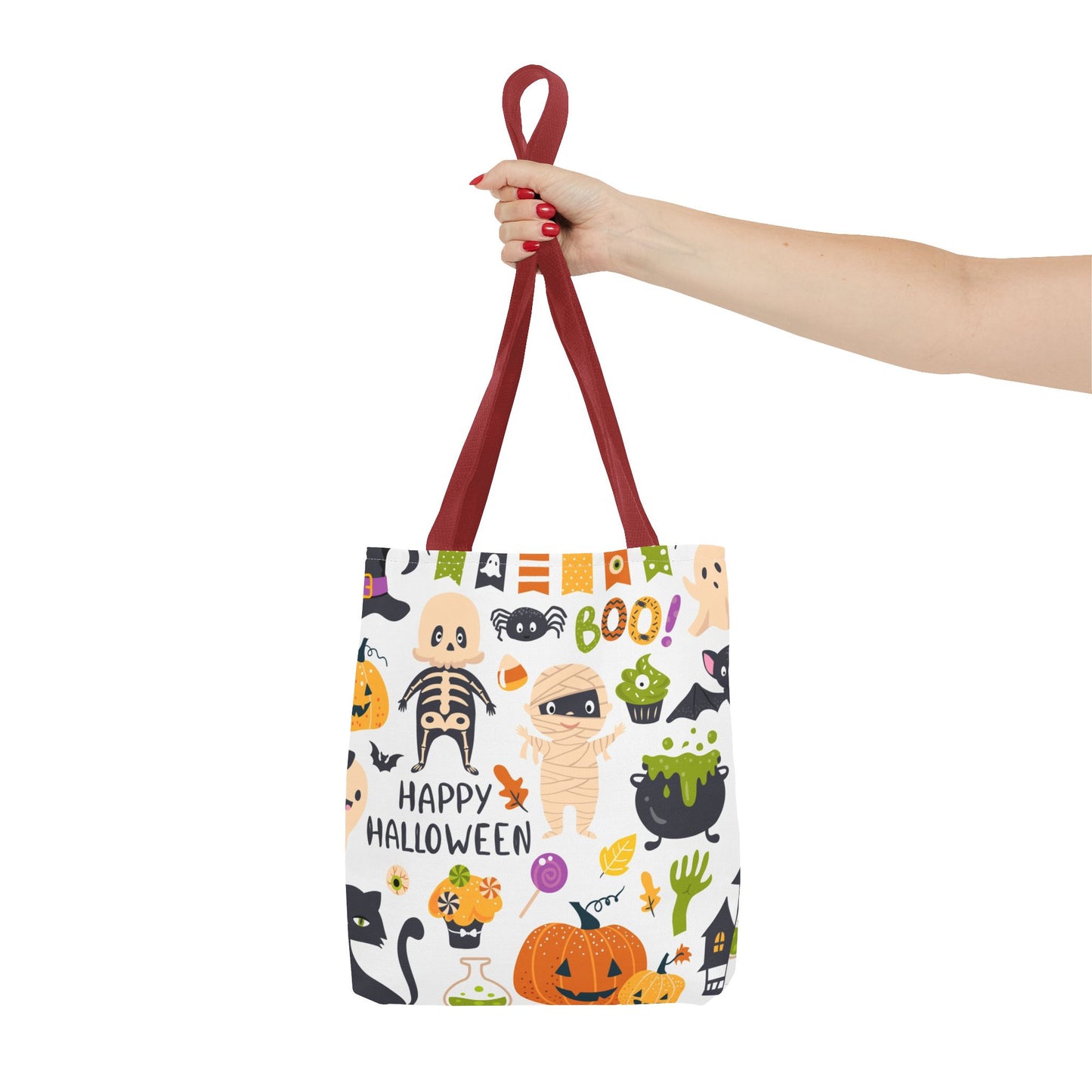Halloween Tote Bag, Fun Trick or Treat Bag, Spooky Shopping Tote, Fall Festival Bag, Cute Pumpkin Design, Party Gift Accessory