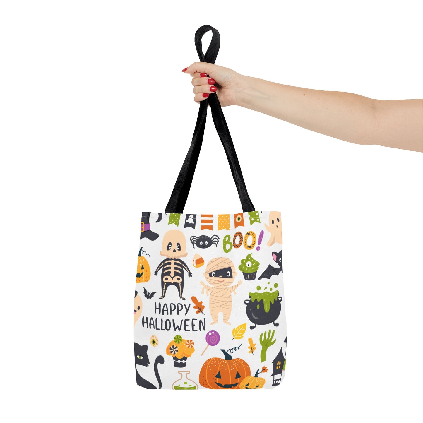 Halloween Tote Bag, Fun Trick or Treat Bag, Spooky Shopping Tote, Fall Festival Bag, Cute Pumpkin Design, Party Gift Accessory