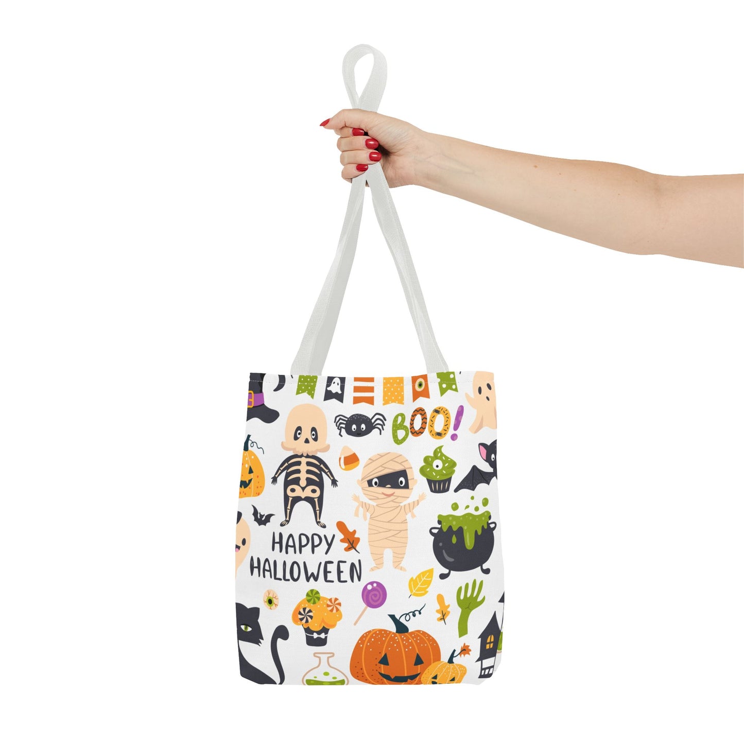 Halloween Tote Bag, Fun Trick or Treat Bag, Spooky Shopping Tote, Fall Festival Bag, Cute Pumpkin Design, Party Gift Accessory