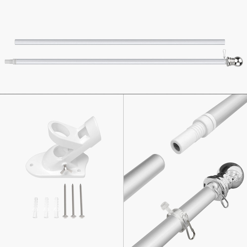 Flag pole bracket kit