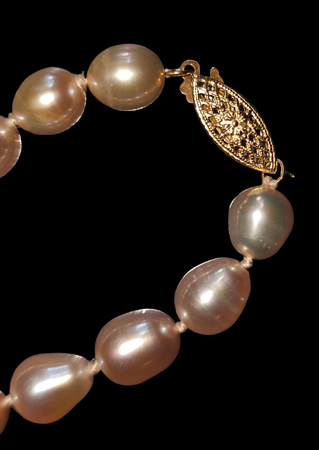 Pink Freshwater Pearl Necklace & Earring set 14k, 18", 6mm pearl