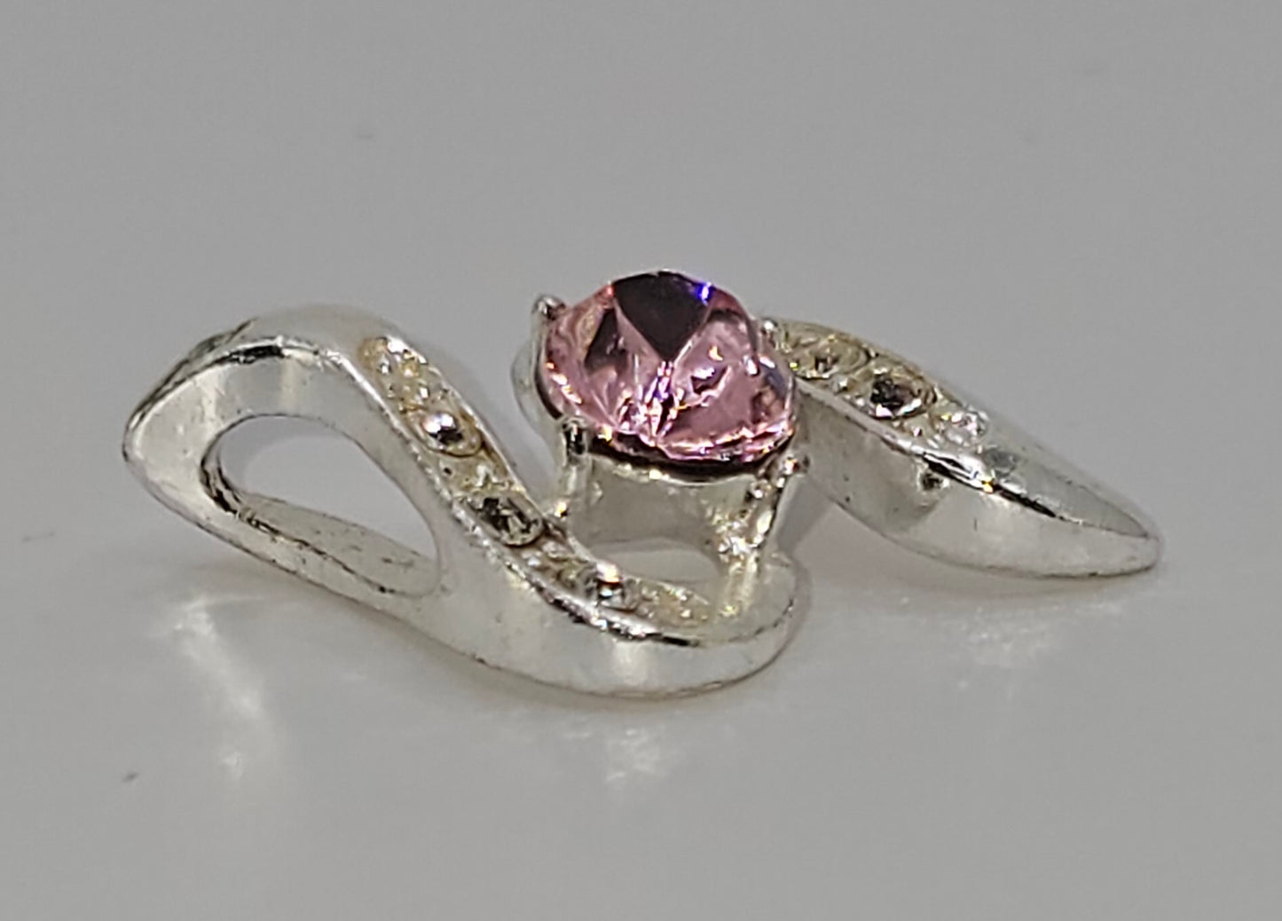 Sterling Silver Pink Gemstone Vintage Avon NR Pendant