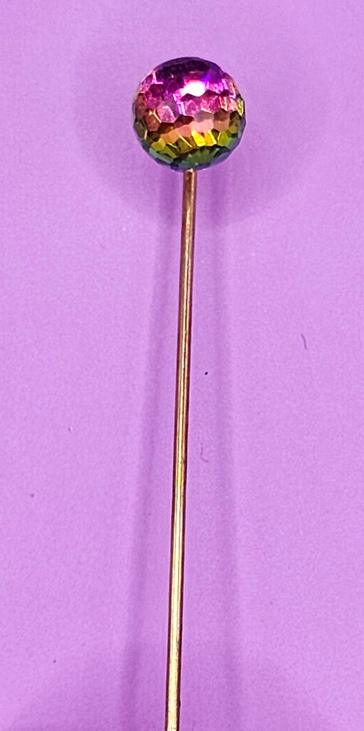 Vintage Crystal Ball tie Pin