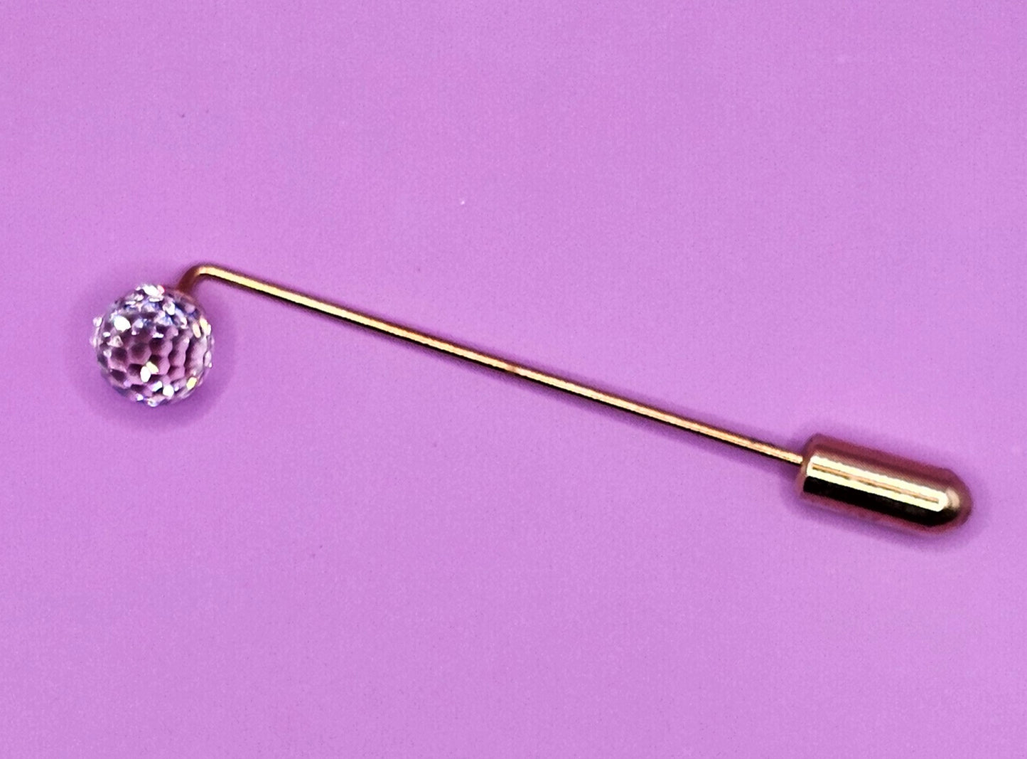 Vintage Crystal Ball tie Pin