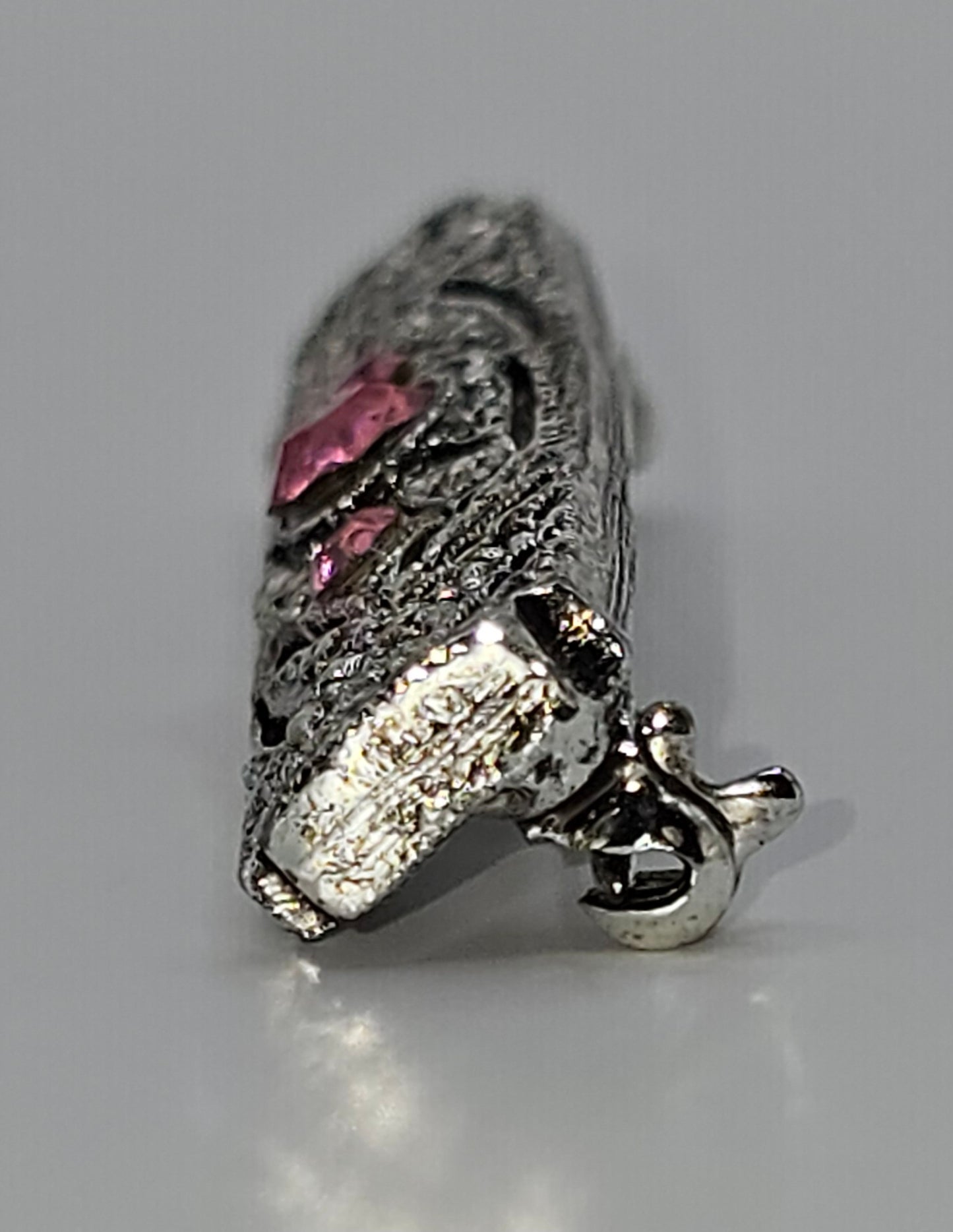 Vintage SS & Pink stone Brooch