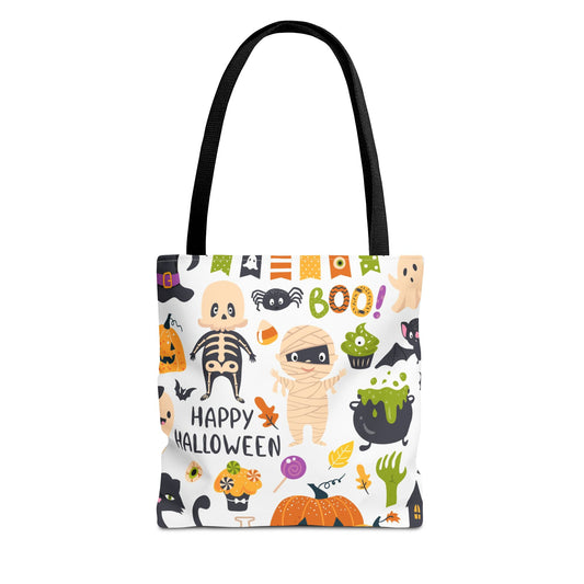 Halloween Tote Bag, Fun Trick or Treat Bag, Spooky Shopping Tote, Fall Festival Bag, Cute Pumpkin Design, Party Gift Accessory