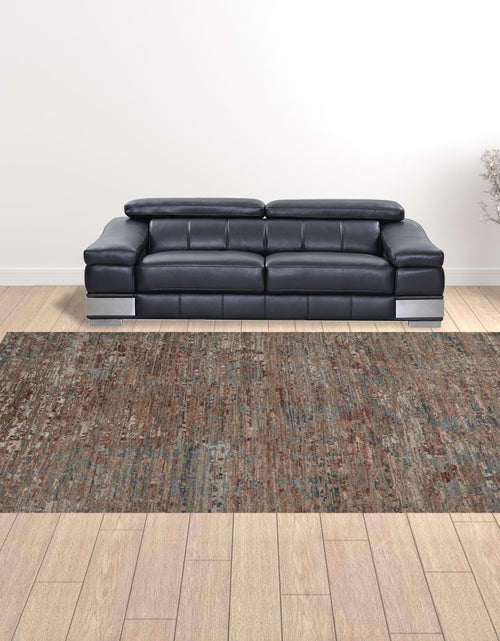 Load image into Gallery viewer, 12&#39; X 15&#39; Red And Blue Wool Abstract Hand Knotted Area Rug
