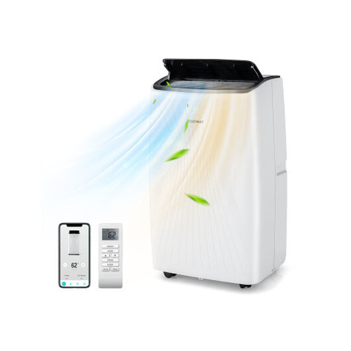 Load image into Gallery viewer, 14000 BTU Portable Air Conditioner with Heat and Smart WiFi - Color: White - Size: 14000 BTU
